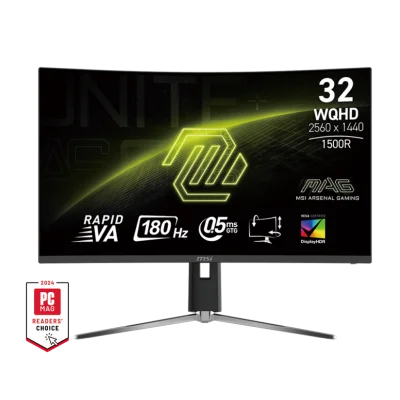 MSI 31.5 MAG 32CQ6PF 2560x1440 (WQHD) 16:9 CURVE 1500R RAPID VA 180Hz 0.5MS ADAPTIVE-SYNC GAMING MONITOR